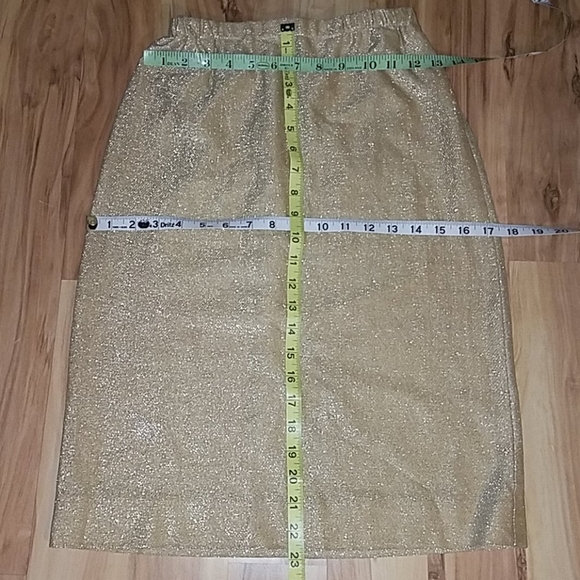 Vintage 60s Gold Lurex Skirt with As Is Blouse - Picture 8 of 16
